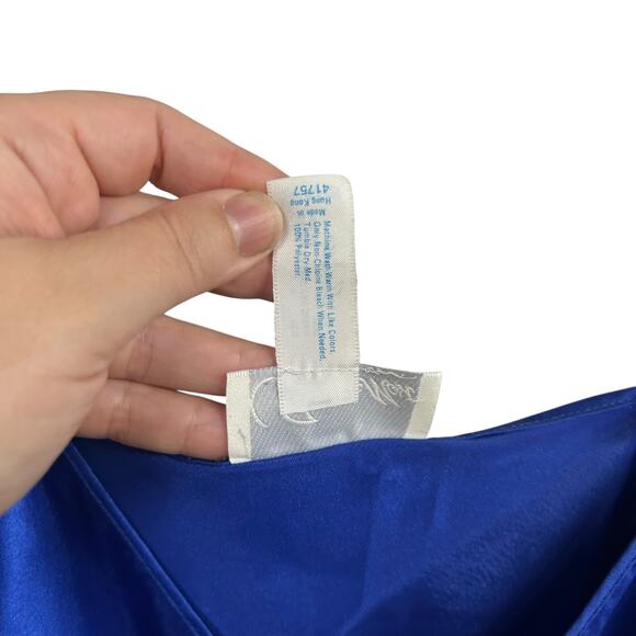 Y2K cobalt satin slip dress Inner Most Sears minimalist coquette‎ small - Picture 6 of 6